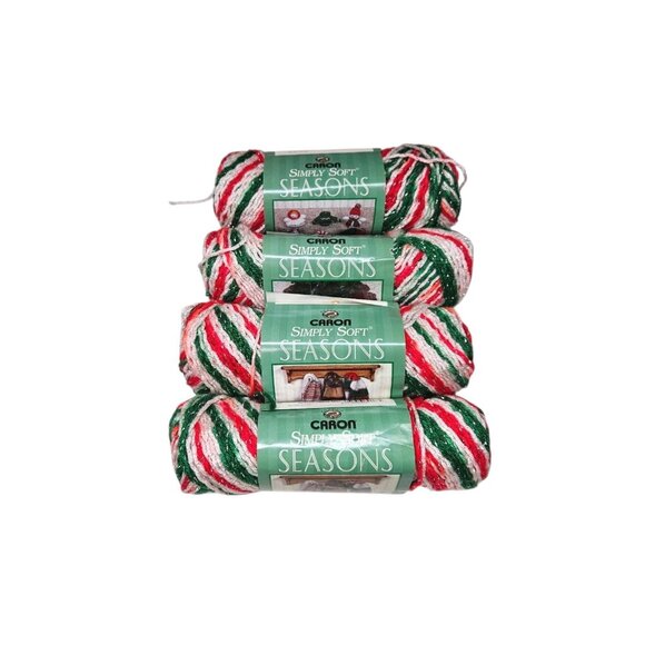 Caron Simply Soft SEASONS Yarn Skein Lot of 4 "Glitter Ombre" #2907 Discontinued - Picture 1 of 5